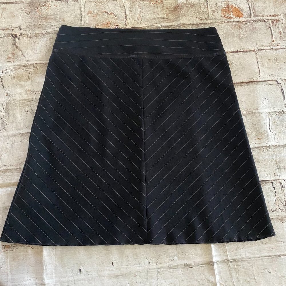 Black Skirt With White Lines